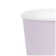 dekoracje stolu na urodziny kubeczki papierowe monokolor jednorazowe lawendowe 250 ml 6 szt