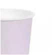 dekoracje stolu na urodziny kubeczki papierowe monokolor jednorazowe lawendowe 250 ml 6 szt