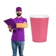 dekoracje stolu na urodziny kubeczki papierowe monokolor jednorazowe rozowy 250 ml 6 szt