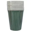 dekoracje stolu na urodziny kubeczki papierowe monokolor jednorazowe zielone 250 ml 8 szt