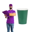 dekoracje stolu na urodziny kubeczki papierowe monokolor jednorazowe zielony 250 ml 6 szt