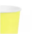 dekoracje stolu na urodziny kubeczki papierowe monokolor jednorazowe zolte 250 ml 6 szt