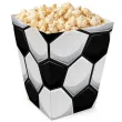 dekoracje stolu na urodziny pilkarza kibica papierowe pudelka na popcorn pilka nozna dekoracje