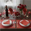 dekoracje stolu na walentynki boze narodzenie urodziny serwetki lunch classic czerwone x20