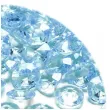 diamentowe konfetti 12mm turkus 100szt 1op