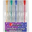 dlugopisy zelowe brokatowe mix titanum 1 mm 5 szt