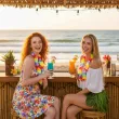 dodatek do sroju na lato plaze wakacje naszyjnik hawajski kwiaty hibiskus aloha