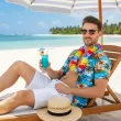 dodatek do sroju na lato plaze wakacje naszyjnik hawajski kwiaty hibiskus aloha