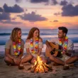 dodatek do sroju na lato plaze wakacje naszyjnik hawajski kwiaty hibiskus aloha
