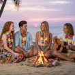 dodatek do sroju na lato plaze wakacje naszyjnik hawajski kwiaty hibiskus aloha