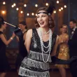 dodatek do stroju ma karnawal naszyjnik perly retro lata 20 80 diva flapperka marilyn