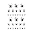 dodatek do stroju makijaz na halloween wodne tatuaze zmywalne pajaki czarne 32 szt