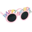 dodatek do stroju na 18 30 40 50 60 70 80 90 urodziny okulary plastikowe happy birthday rozowe