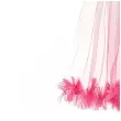 dodatek do stroju na baby shower girl ciazowa sesje zdjeciowa welon fredzle rozowe ombre 69 cm