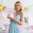 dodatek do stroju na baby shower szarfa mom to be rozowy jasny dla przyszlej mamy 160 cm