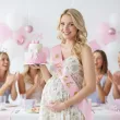 dodatek do stroju na baby shower szarfa mom to be rozowy jasny dla przyszlej mamy 160 cm