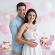 dodatek do stroju na baby shower szarfa mom to be rozowy jasny dla przyszlej mamy 160 cm