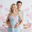 dodatek do stroju na baby shower szarfa mom to be rozowy jasny dla przyszlej mamy 160 cm