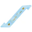dodatek do stroju na baby shower szarfa przyszla mama blekitny mom to be 160 cm