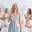 dodatek do stroju na baby shower szarfa przyszla mama rozowy jasny mom to be 160 cm