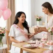 dodatek do stroju na baby shower szarfa przyszla mama rozowy jasny mom to be 160 cm