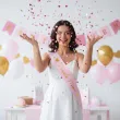 dodatek do stroju na baby shower szarfa przyszla mama rozowy jasny mom to be 160 cm