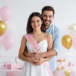 dodatek do stroju na baby shower szarfa przyszla mama rozowy jasny mom to be 160 cm