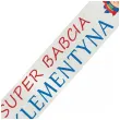 dodatek do stroju na dzien babcia prezent szarfa super babcia z imieniem biala 160 cm