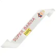 dodatek do stroju na dzien babcia prezent szarfa super babcia z imieniem biala 160 cm