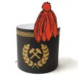 dodatek do stroju na dzien gornika czapka papierowa barborka czako czerwona dla dzieci