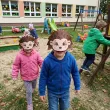 dodatek do stroju na dzien jeza karnawal maska papierowa jezyk jerzy dla dziecka do przedszkola