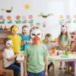 dodatek do stroju na dzien wiosny karnawal maska papierowa bocian do przedszkola szkoly