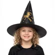 dodatek do stroju na halloween andrzejki kapelusz czarownica gwiazdy czarny do zdjec