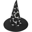 dodatek do stroju na halloween andrzejki kapelusz czarownica nietoperze czarny do zdjec