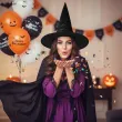 dodatek do stroju na halloween andrzejki karnawal kapelusz czarownicy wiedzmy czarny