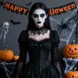 dodatek do stroju na halloween biala farbka do twarzy makijazu wampir duch kosciotrup