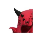 dodatek do stroju na halloween karnawal maska lateksowa diabel czerwony demon