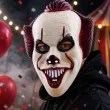 dodatek do stroju na halloween karnawal maska szalony klaun pennywise it to zabojca morderca