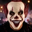 dodatek do stroju na halloween karnawal maska szalony klaun pennywise it to zabojca morderca