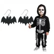 dodatek do stroju na halloween kolczyki akrylowe nietoperze czarne wampirzyca 2 szt