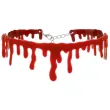 dodatek do stroju na halloween krwawy choker podciete gardlo zombie wampir sesja zdjeciowa