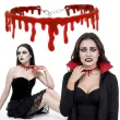 dodatek do stroju na halloween krwawy choker podciete gardlo zombie wampir sesja zdjeciowa