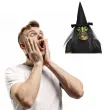 dodatek do stroju na halloween maska lateksowa czarownica wlosy kapelusz karnawal