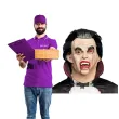 dodatek do stroju na halloween maska lateksowa wampir hrabia dracula wlosy karnawal