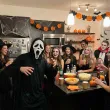 dodatek do stroju na halloween maska z kapturem morderca ghostface krzyk scream duch smierc