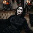 dodatek do stroju na halloween naszyjnik odwrocony krzyz czarny wampir ksiadz cosplay