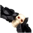 dodatek do stroju na halloween opaska do wlosow dia de los muertos czarne kwiaty smierc