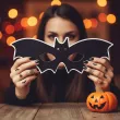 dodatek do stroju na halloween papierowa maska nietoperz czarna akcesoria do kostiumu