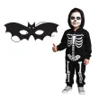 dodatek do stroju na halloween papierowa maska nietoperz czarna akcesoria do kostiumu