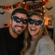 dodatek do stroju na halloween papierowa maska nietoperz czarna akcesoria do kostiumu